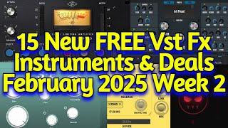 15 Best New FREE Effect Plugins, Virtual Instruments & Audio Plugin Deals - FEBRUARY 2025 Week 2