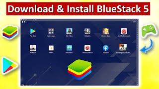 how to download and install bluestacks 5 on windows 10 | laptop me app kaise download kare | hindi