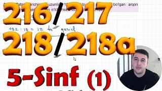 216-217-218-218a-masala 5-sinf MATEMATIKA javoblari