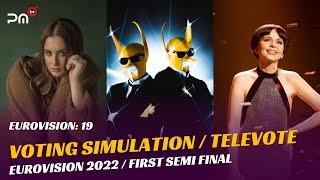 Eurovision 2022 First Semi-Final Voting Simulation (2/2) Televoting / Qualified for the Grand Final