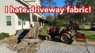 Why you should not use DRIVEWAY FABRIC! How to remove driveway fabric.