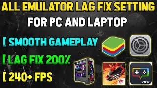 How To Fix Free Fire Lag Issue In Bluestacks || All Emulator Free Fire Pc Lag Fix