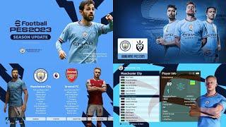 PES 2021 NEW GRAPHIC MENU MANCHESTER CITY 2023