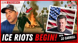 BATTLEFIELD L.A.! Migrants Clash with Federal Agents Amid Street Riots