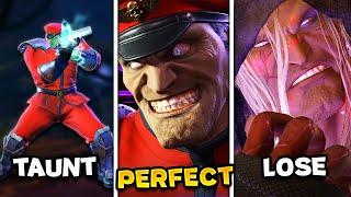 Street Fighter 6 - All M. BISON Animations (Perfect, Taunts, Special Moves)