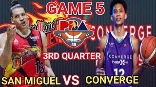 MUNTIK NA NAGKA GULO GAME 5 QUARTER FINALS SAN MIGUEL VS CONVERGE 3RD QUARTER FULL VIDEO