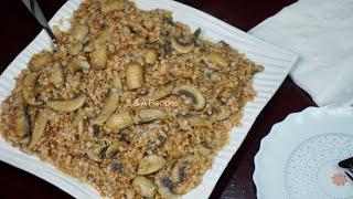 Սնկով  և հաճարով փլավ | Spelt and mushroom pilaf | Плов из полбы и шампиньонов