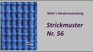 Strickmuster Nr. 56 - Muster in Reihen stricken / einfaches rechts/links Muster