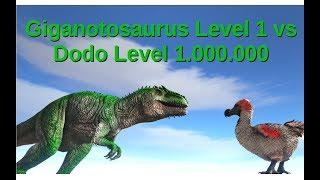 Giga (lvl 1) vs Dodo (lvl 1.000.000) || ARK: Survival Evolved || Cantex