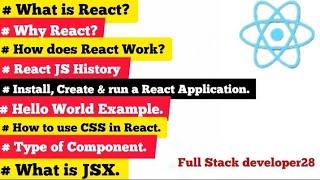 React JS for Beginners from scratch | Learn React JS  | install create & run a react app