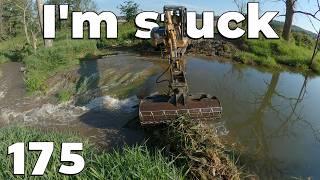 I'm Stuck - Beaver Dam Removal With Excavator No.175