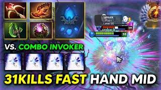 ULTRA FAST HAND MID Puck With Daedalus + OC Build Facing Against Combo GOD Invoker 7.37d DOTA 2