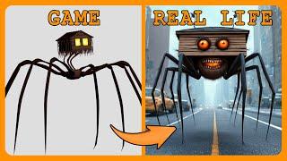 Spider House Head Monster In Real Life / All Eat Monster / Guess The MONSTER'S VOICE