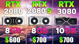 RTX 3080 vs RTX 2080 SUPER vs RTX 2080 Test in 10 Games l 1440p l