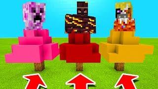 Minecraft PE : DO NOT CHOOSE THE WRONG TREE! (Friendly Creeper, Fire Golem & Elemental King)