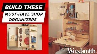 Build These 2 Must-Have Shop Organizers | Router & Table Saw Cabinets!