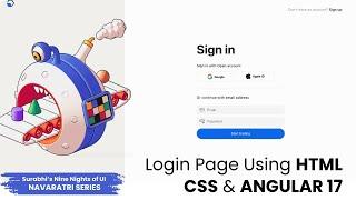 How to create Login with HTML & CSS  - Surabhi’s Nine Nights of UI - NAVARATRI SERIES- DAY 5(White)