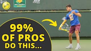 Why 99% of tennis pros swing like this... (3 drills included)