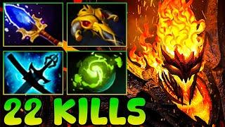 22 Kills Shadow Fiend Dota 2 !! SF Dota 2 Carry Mid Meta Best Pro Gameplay Build Guide 7.36