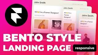 How to create responsive bento style landing page | Framer Tutorial