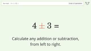 Master Order of Operations: Solve 4+(-3)= Step by Step!