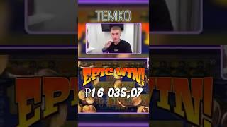 TEMKO 5 выиграл 161к рублей за пару секунд.      #онлайнказино #а4 #mrbeast #shorts #shortvideo 