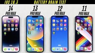 iPhone 14 Pro Max vs 13 Pro Max vs 12 Pro Max vs 11 Pro Max | IOS 18.3 Battery Drain Test