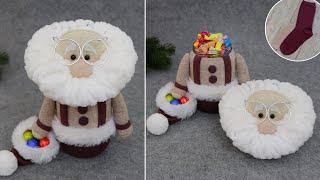 I made Santa for my friends with a surprise, I hope they like it    DIY Christmas gift 