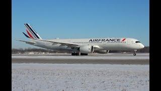 Air France A350 take off, DTW