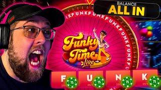 BIG WIN FROM ALL IN BET ON FUNKY TIME GAME SHOW!