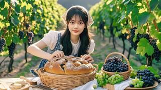 Lost in the Dreamy Vineyard, Harvesting Grapes, Making Delicious Grape Bread | Nguyễn Lâm Anh