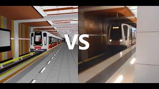 Metro Warszawskie na stacji Płocka Roblox vs IRL