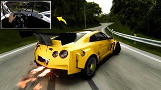 1000hp Nissan R35 GTR Touge Drifting l Assetto Corsa (CAMMUS C12 - Steering Wheel Gameplay)