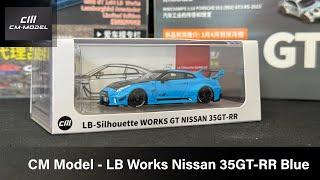 CM Model -  LBWK Nissan GT-R R35 Blue with Carbon