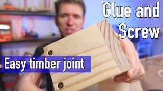 How to glue and screw a timber joint | crude but effective