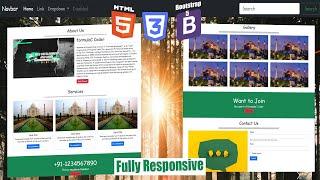 Full Responsive Website Using HTML, CSS & Bootstrap 5 | Beginner to Advanced Web Design Tutorial