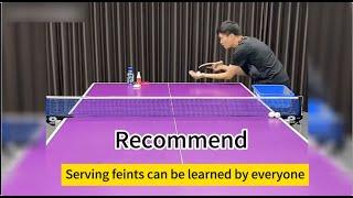 [table tennis]Easiest serving feints can be learned by everyone?