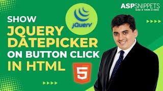 Show jQuery DatePicker on Button click in HTML