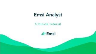 Emsi Analyst 5 minute Tutorial