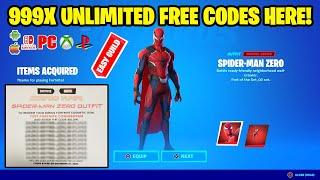 How To Get Spider-Man Zero Skin FREE CODES in Fortnite! (UNLIMITED FREE SPIDER-MAN ZERO CODES)