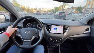 Hyundai Solaris on the roads of Russia (Moscow)