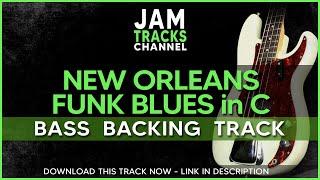 New Orleans Funk Blues in C Bass Backing Track