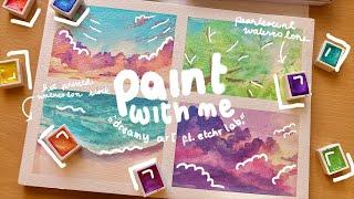  painting dreamy skies, waves, and nature: mini watercolor tutorials ft. etchr lab 