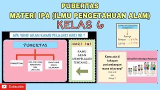 PUBERTAS (Pengertian, Ciri dan Sikap) | MATERI IPA KELAS 6 TEMA 6