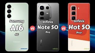 Samsung A16 4G vs Infinix Note 50 Pro vs Infinix Hot 50 Pro Plus