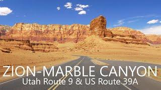 US Route 89A Scenic Drive 4K  | Zion NP East to Marble Canyon, USA