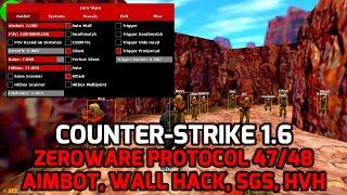 Counter-Strike 1.6 Cheat Menu Zeroware | AIMBOT, VISUALS, Kreedz, HVH | FREE CHEAT MENU