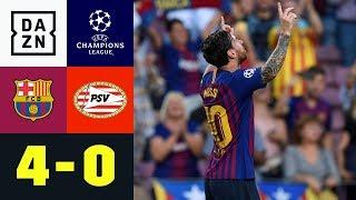 Lionel Messi mit Hattrick, Ousmane Dembele trifft: Barcelona - PSV 4:0 | UEFA CL | DAZN Highlights