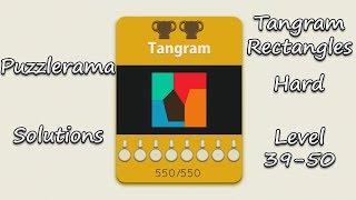 Puzzlerama Solutions - Tangram Rectangles Hard ( Level 39-50 )