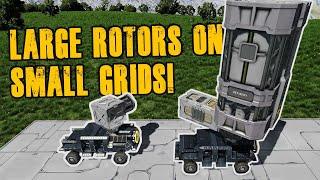 Quick Tips: Large Rotor Heads on Small Grids - Space Engineers